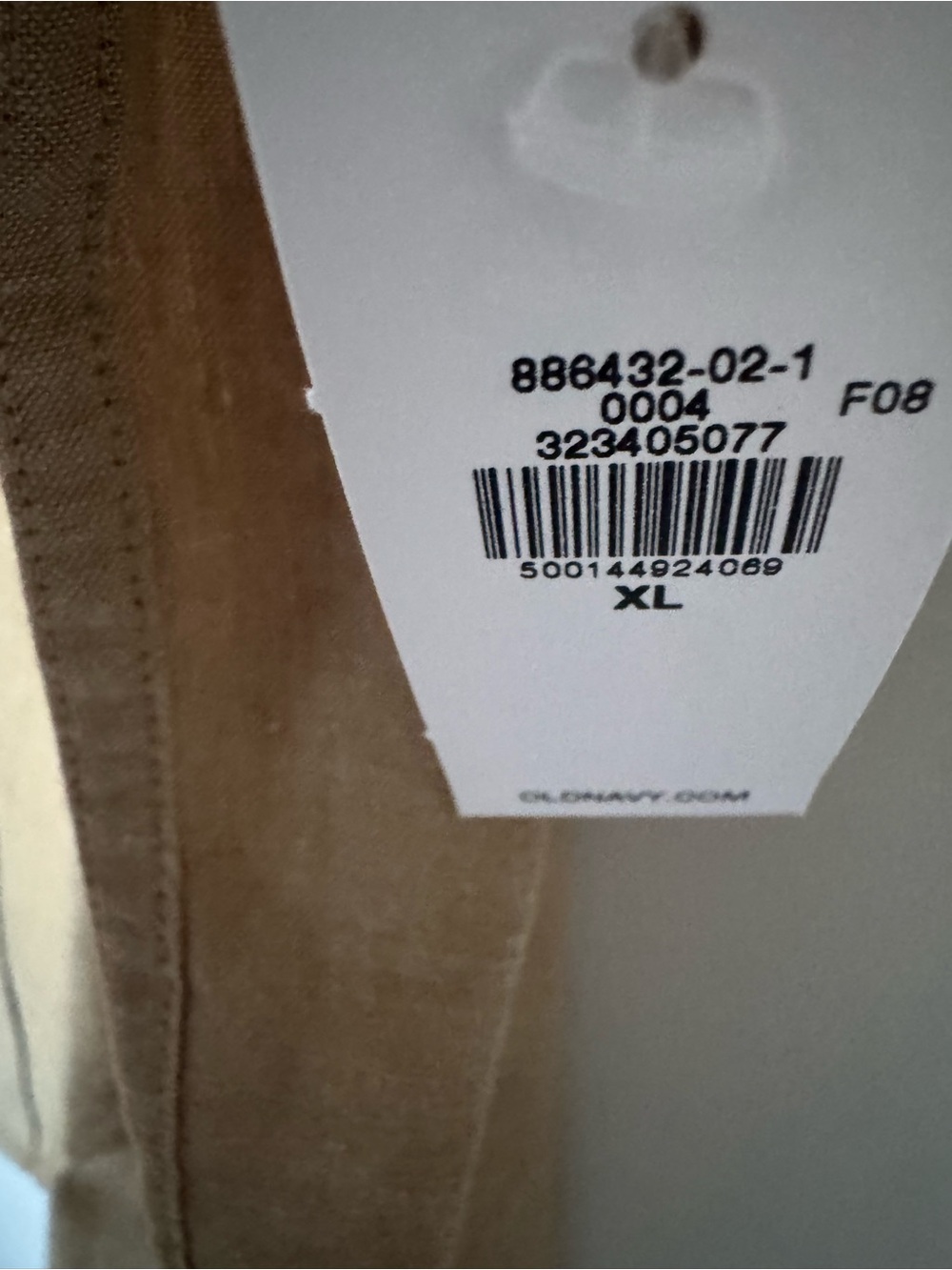 NWT Old Navy Men's Everyday Linen-Blend Short-Sleeve Shirt in tan Size XL - Picture 4 of 4